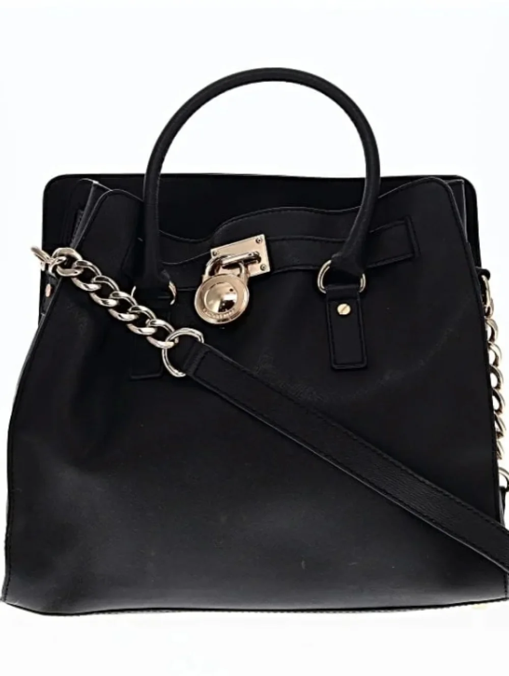Michael Kors Hamilton Large Black Saffiano Leather Tote - Picture 8 of 12